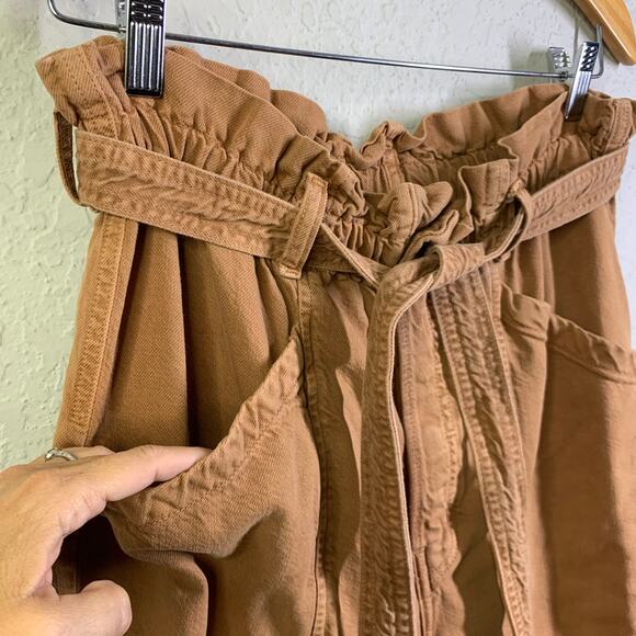 ETICA Pants Wade Relaxed Trouser High Rise Relaxed Leg‎ Elastic Paper Bag Waist - Picture 9 of 15